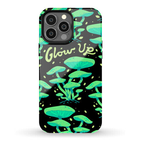 Glow up Bioluminescent Mushrooms Phone Case