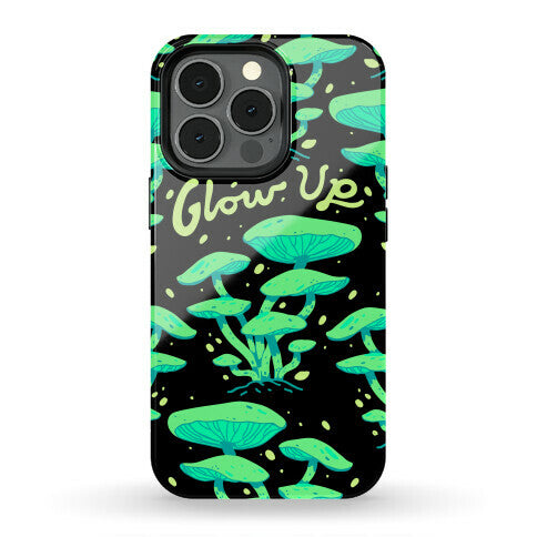 Glow up Bioluminescent Mushrooms Phone Case