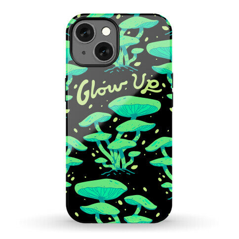 Glow up Bioluminescent Mushrooms Phone Case