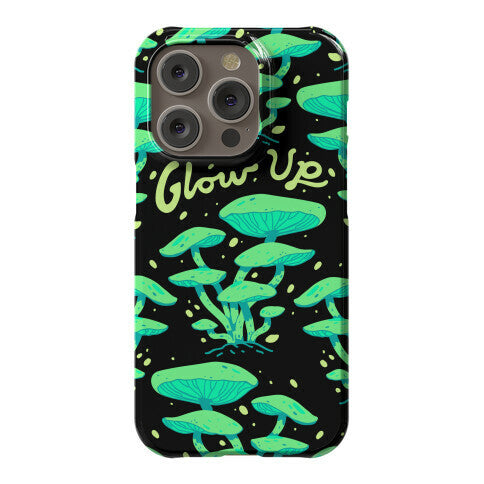 Glow up Bioluminescent Mushrooms Phone Case