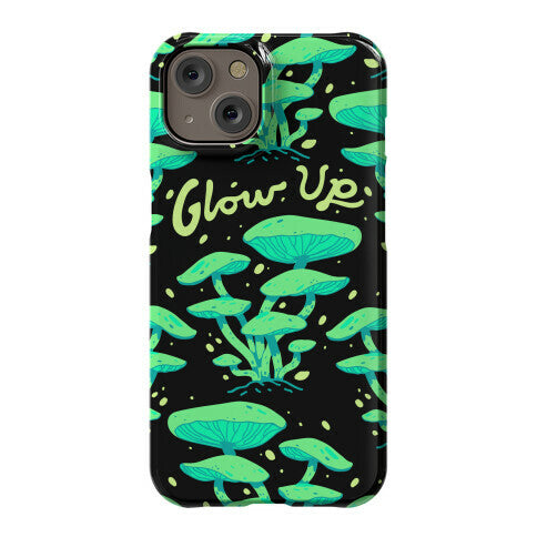 Glow up Bioluminescent Mushrooms Phone Case