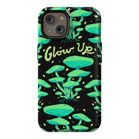 Glow up Bioluminescent Mushrooms Phone Case