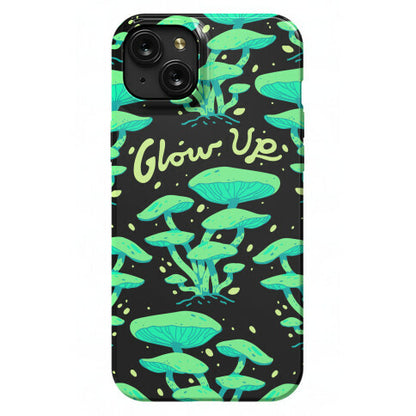 Glow up Bioluminescent Mushrooms Phone Case