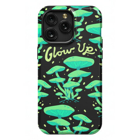 Glow up Bioluminescent Mushrooms Phone Case