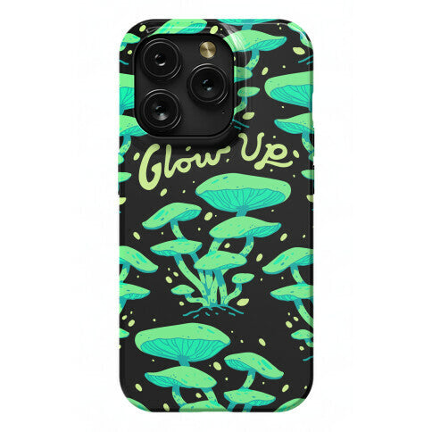Glow up Bioluminescent Mushrooms Phone Case