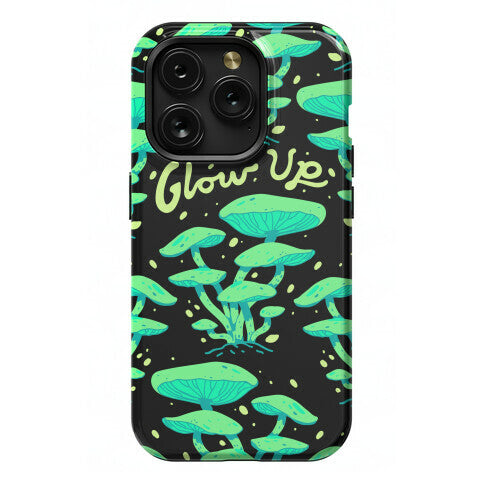 Glow up Bioluminescent Mushrooms Phone Case