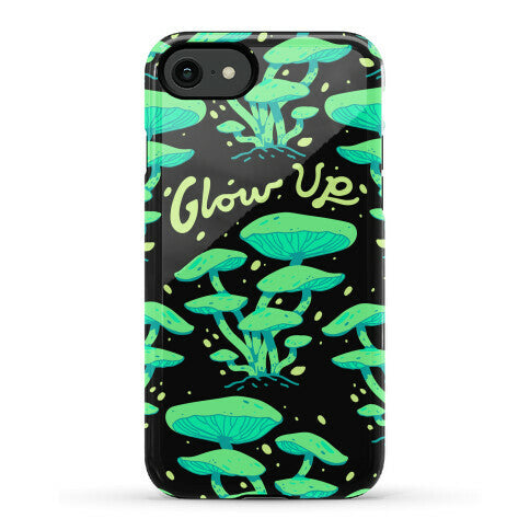 Glow up Bioluminescent Mushrooms Phone Case