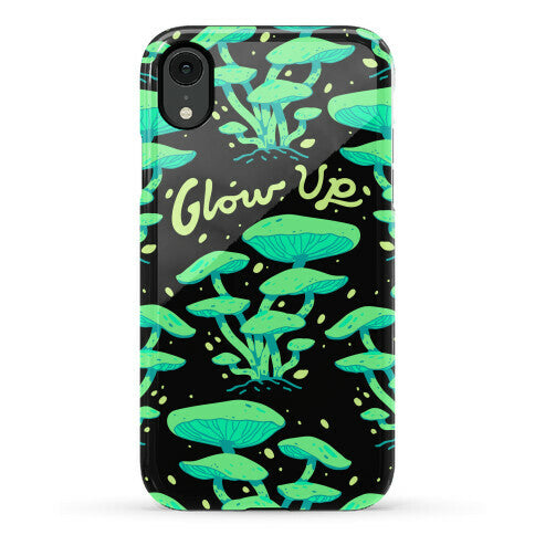 Glow up Bioluminescent Mushrooms Phone Case