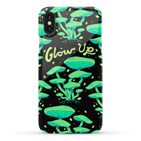 Glow up Bioluminescent Mushrooms Phone Case