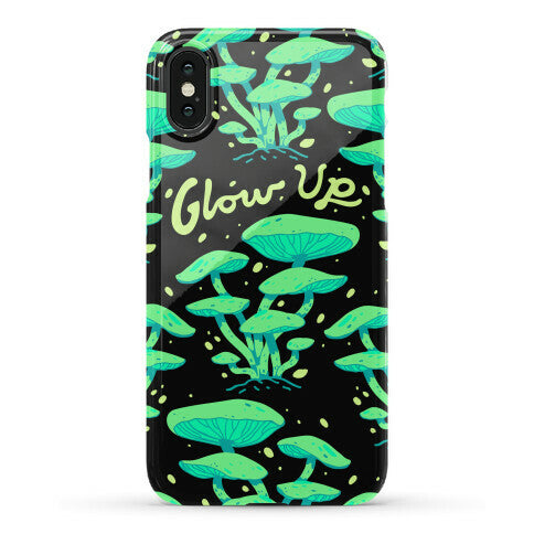 Glow up Bioluminescent Mushrooms Phone Case