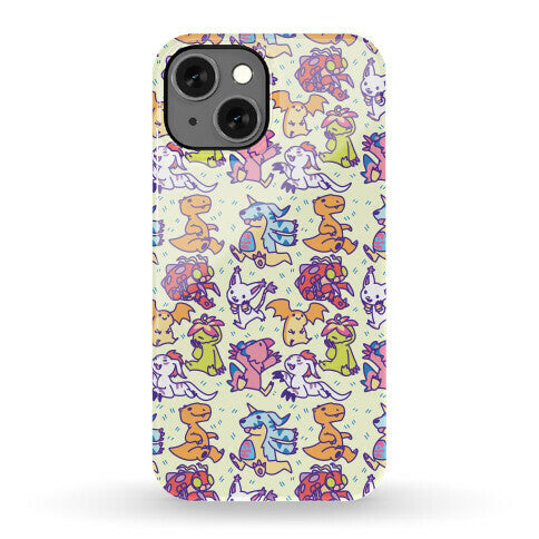 Digital Monsters Pattern Phone Case