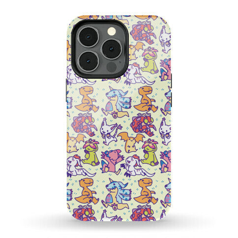 Digital Monsters Pattern Phone Case
