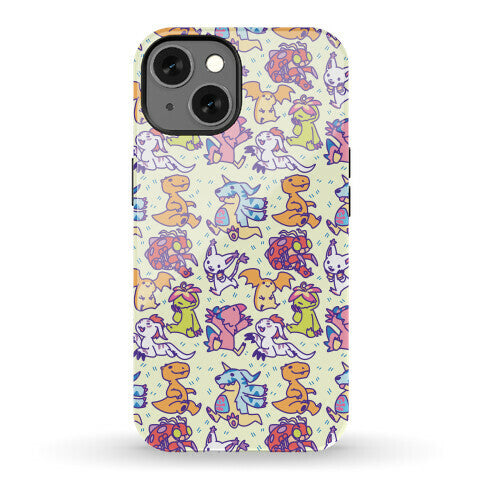 Digital Monsters Pattern Phone Case