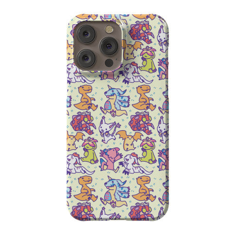 Digital Monsters Pattern Phone Case