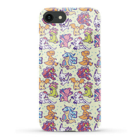 Digital Monsters Pattern Phone Case