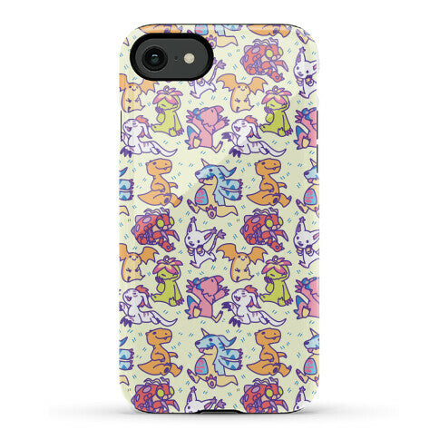 Digital Monsters Pattern Phone Case
