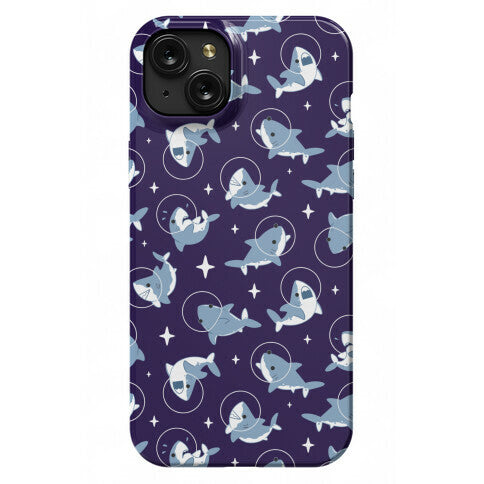Space Shark Pattern Phone Case