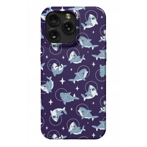 Space Shark Pattern Phone Case