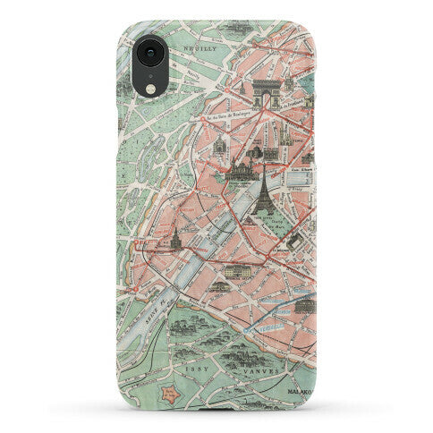 Vintage Paris Map Phone Case