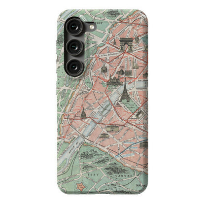 Vintage Paris Map Phone Case