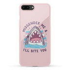 Misgender Me & I'll Bite You (Trans Flag) Phone Case