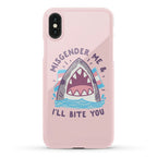 Misgender Me & I'll Bite You (Trans Flag) Phone Case