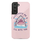 Misgender Me & I'll Bite You (Trans Flag) Phone Case