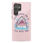 Misgender Me & I'll Bite You (Trans Flag) Phone Case