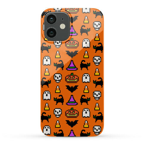 Pixel Halloween Pattern Phone Case