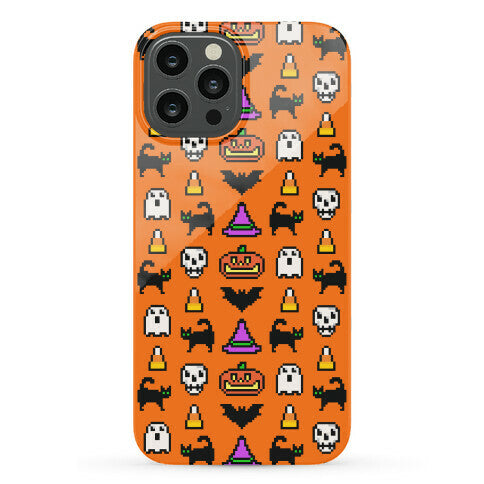 Pixel Halloween Pattern Phone Case