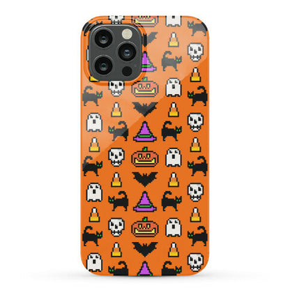 Pixel Halloween Pattern Phone Case