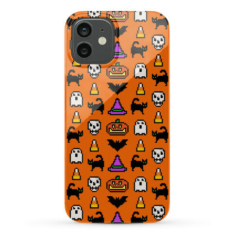 Pixel Halloween Pattern Phone Case