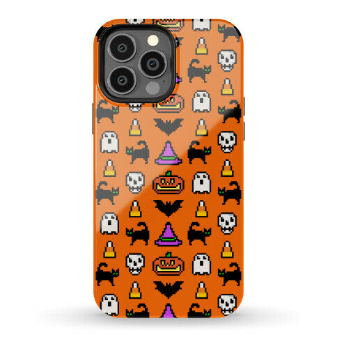 Pixel Halloween Pattern Phone Case