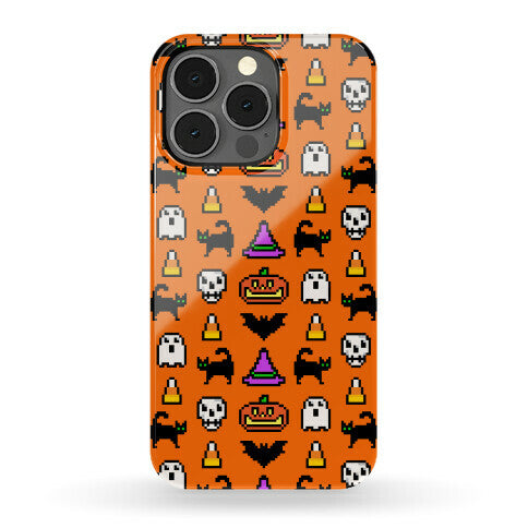 Pixel Halloween Pattern Phone Case