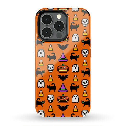 Pixel Halloween Pattern Phone Case