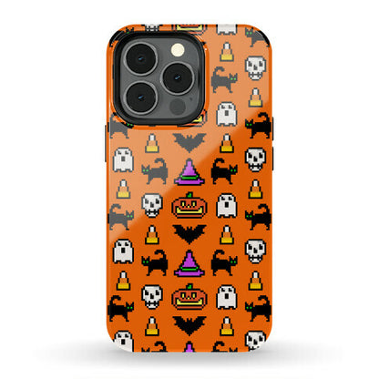 Pixel Halloween Pattern Phone Case