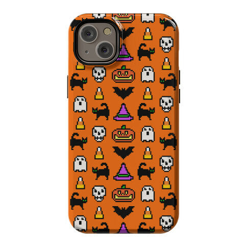 Pixel Halloween Pattern Phone Case