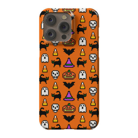 Pixel Halloween Pattern Phone Case