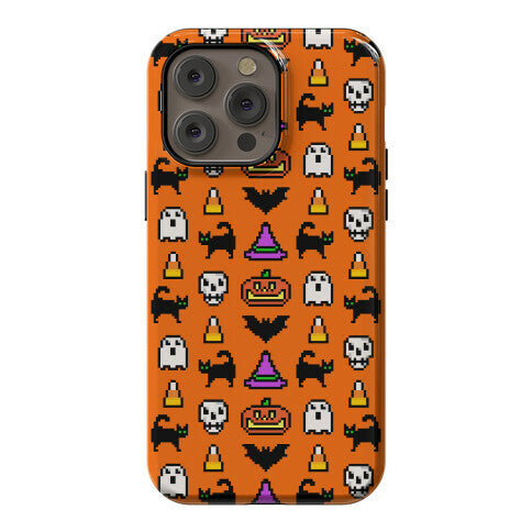 Pixel Halloween Pattern Phone Case