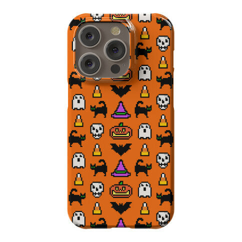 Pixel Halloween Pattern Phone Case