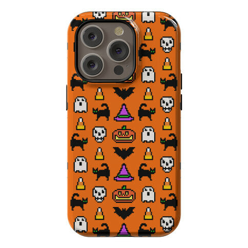 Pixel Halloween Pattern Phone Case