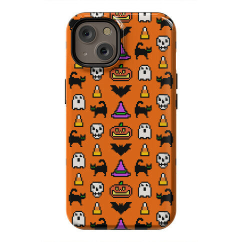 Pixel Halloween Pattern Phone Case