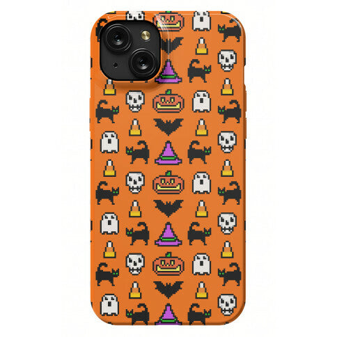 Pixel Halloween Pattern Phone Case