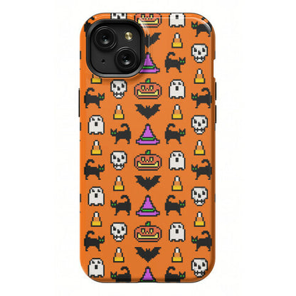 Pixel Halloween Pattern Phone Case