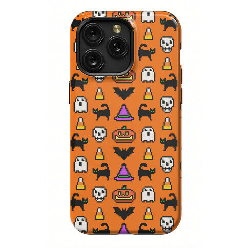 Pixel Halloween Pattern Phone Case
