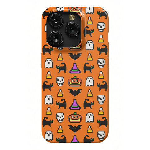 Pixel Halloween Pattern Phone Case