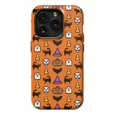 Pixel Halloween Pattern Phone Case