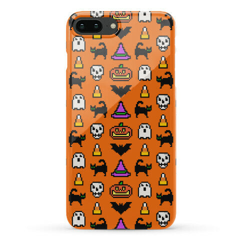 Pixel Halloween Pattern Phone Case