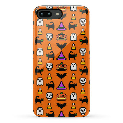 Pixel Halloween Pattern Phone Case