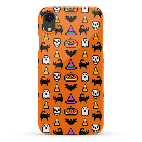 Pixel Halloween Pattern Phone Case